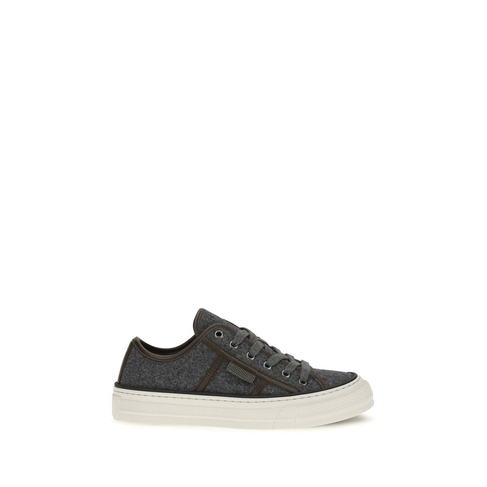 Brunello Cucinelli Gray Suede Sneakers