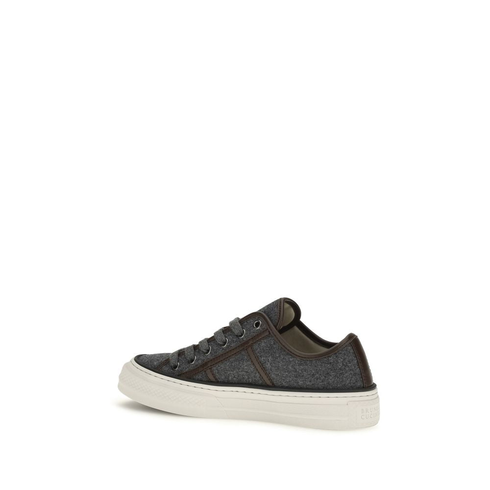 Brunello Cucinelli Gray Suede Sneakers