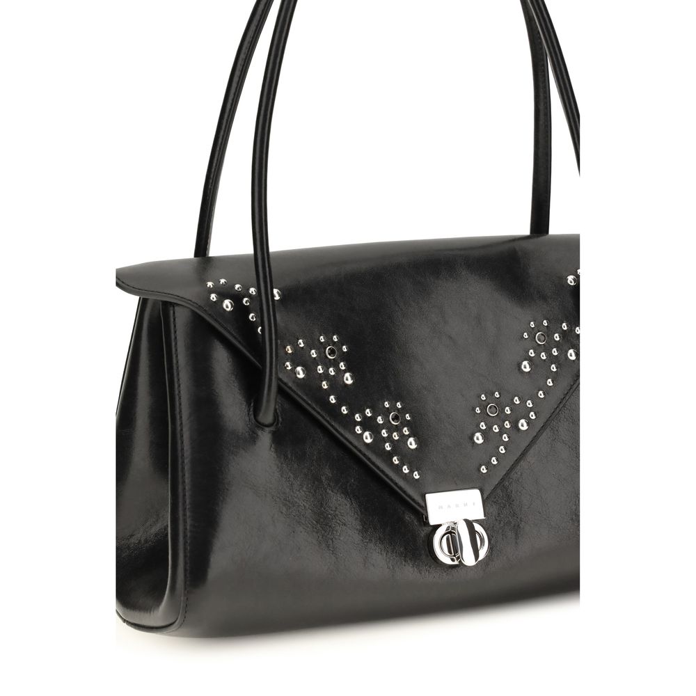 Marni Black Calf Leather Shoulder Bag