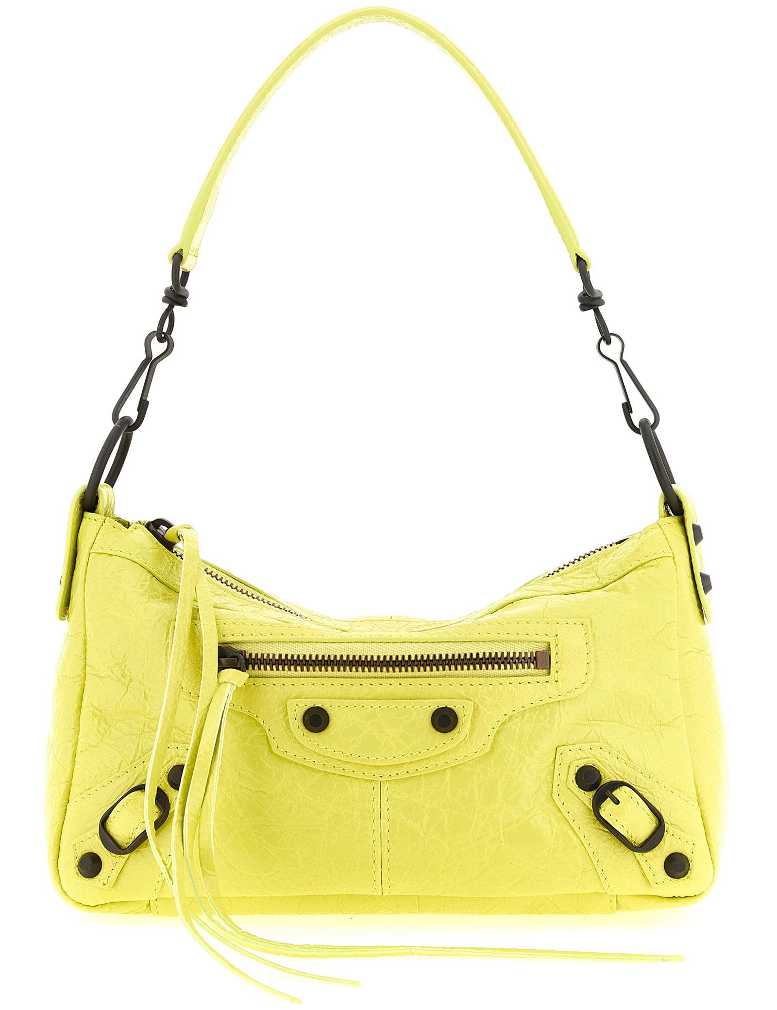 Balenciaga Yellow Lamb Leather Shoulder Bag