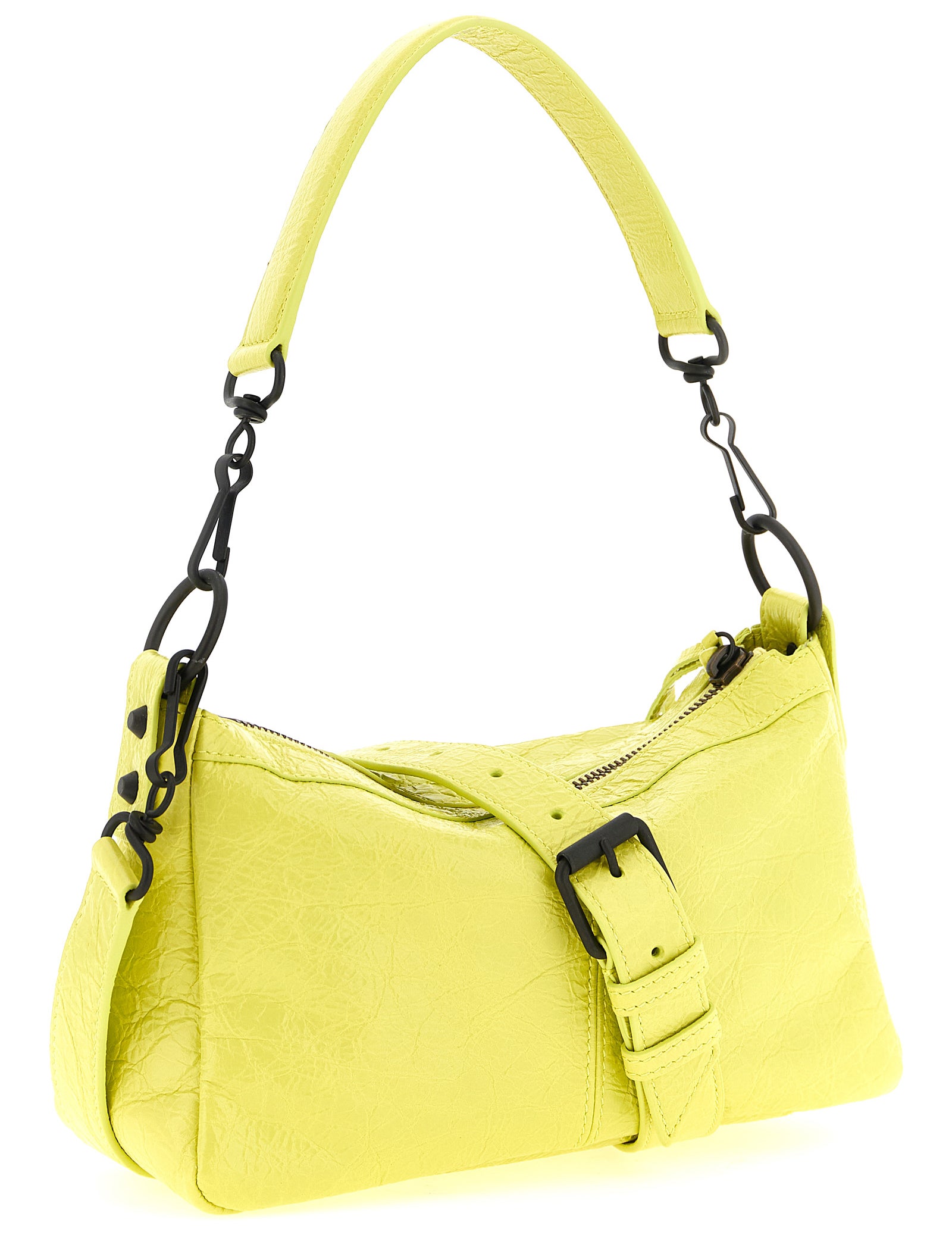 Balenciaga Yellow Lamb Leather Shoulder Bag