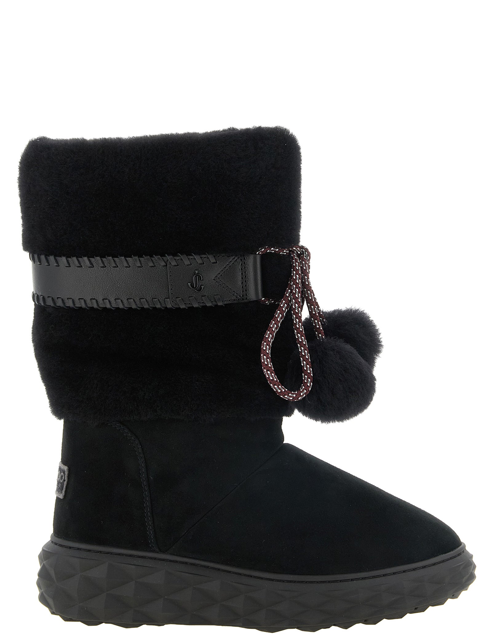 Jimmy Choo Black Lamb Leather Flat Boots