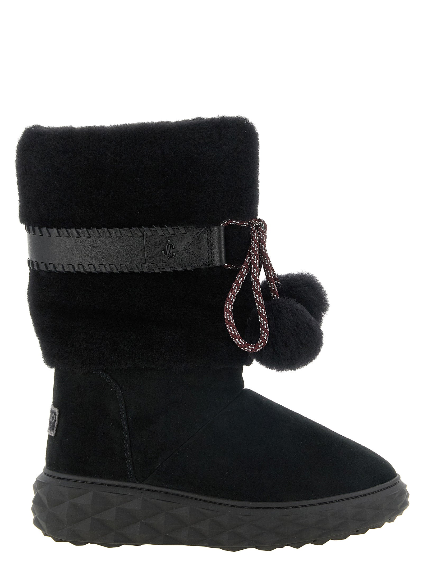 Jimmy Choo Black Lamb Leather Flat Boots