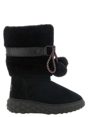 Jimmy Choo Black Lamb Leather Flat Boots