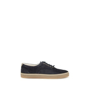 Brunello Cucinelli Blue Suede Low Top Sneakers