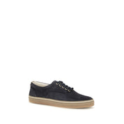 Brunello Cucinelli Blue Suede Low Top Sneakers