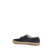 Brunello Cucinelli Blue Suede Low Top Sneakers