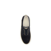 Brunello Cucinelli Blue Suede Low Top Sneakers