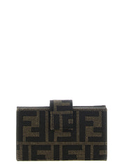 Fendi Brown Polyester Cotton Cardholder