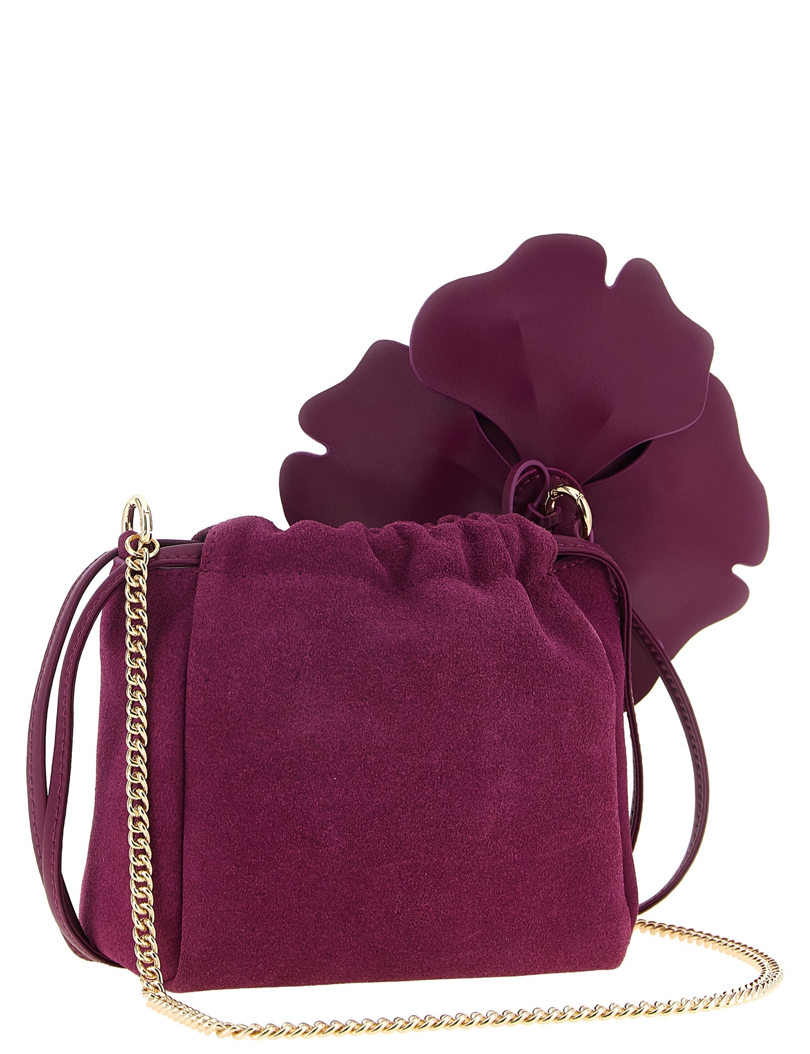 PINKO Purple Sheepskin Leather Pouch