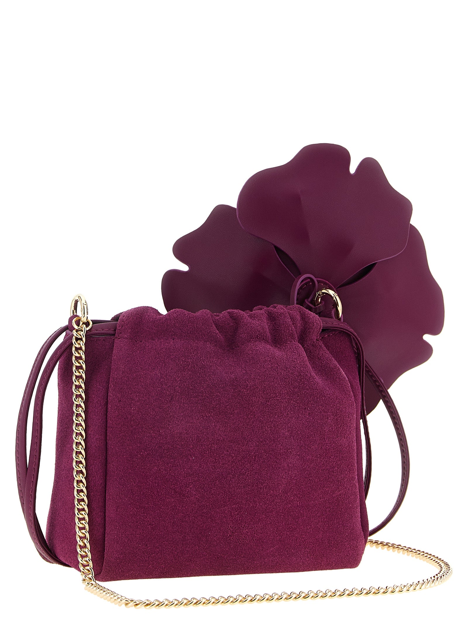 PINKO Purple Sheepskin Leather Pouch