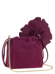 PINKO Purple Sheepskin Leather Pouch