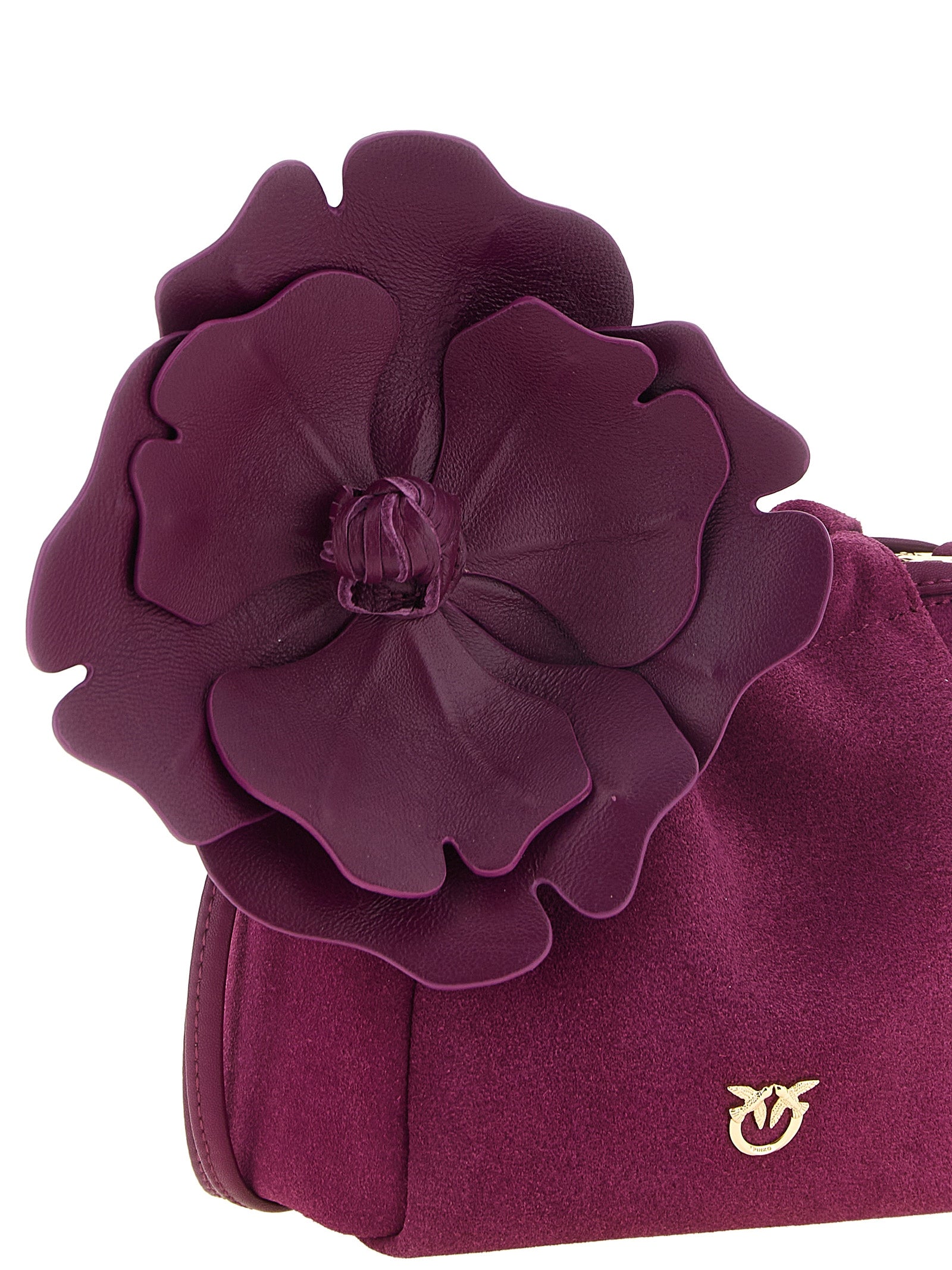 PINKO Purple Sheepskin Leather Pouch