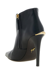 Giuseppe Zanotti Black Lamb Leather Ankle Boots