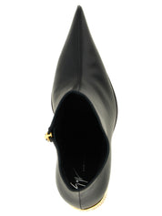 Giuseppe Zanotti Black Lamb Leather Ankle Boots