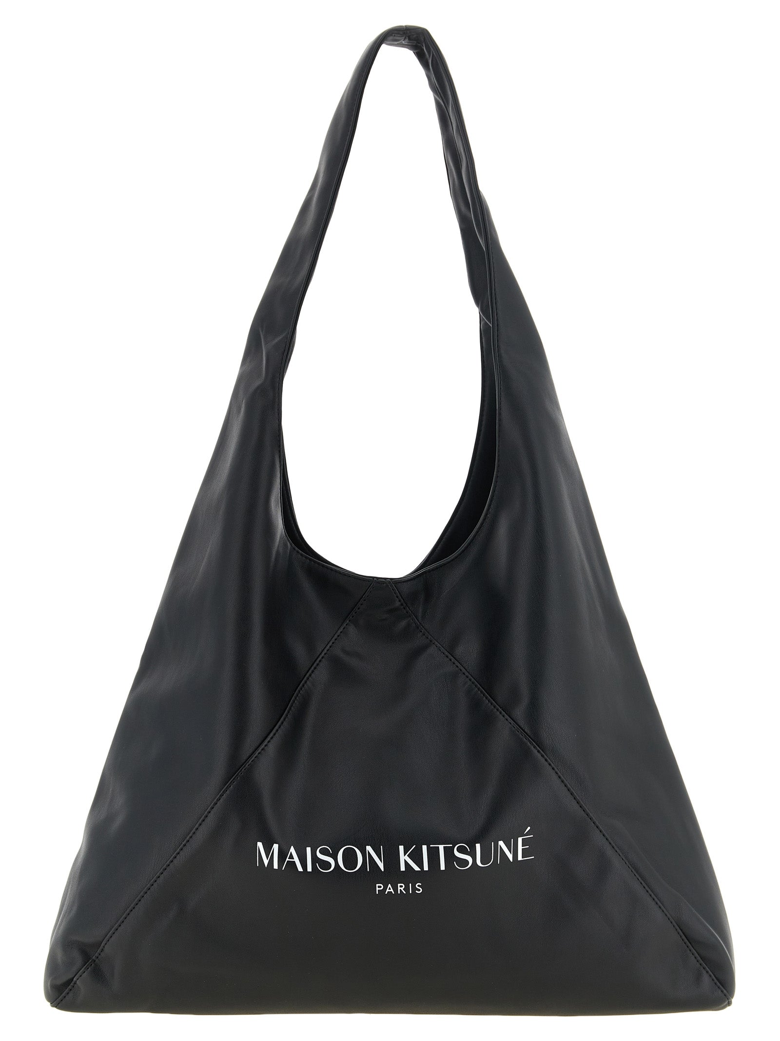Maison Kitsuné Black Polyethylene Shoulder Bags