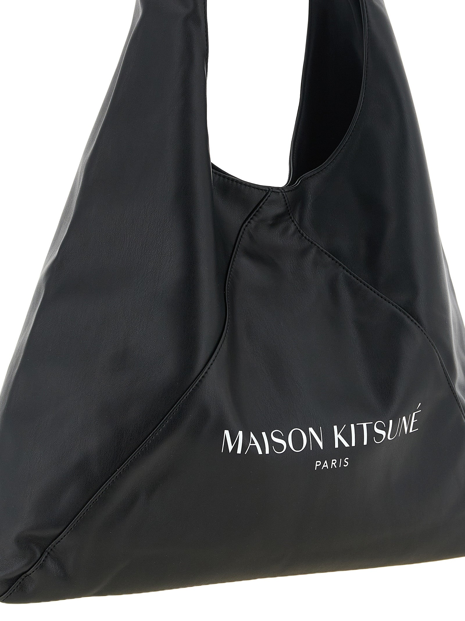 Maison Kitsuné Black Polyethylene Shoulder Bags