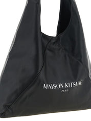 Maison Kitsuné Black Polyethylene Shoulder Bags