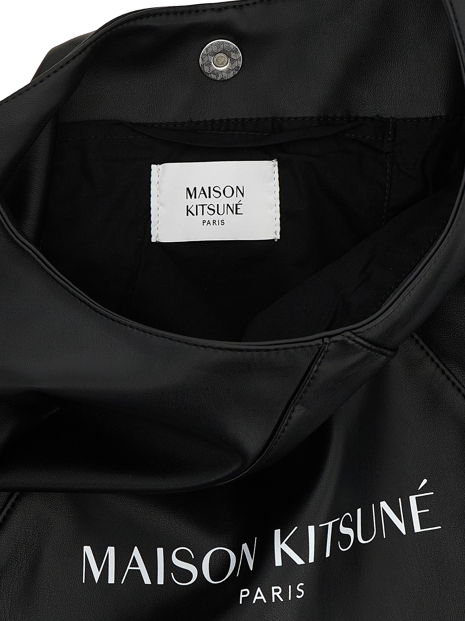 Maison Kitsuné Black Polyethylene Shoulder Bags