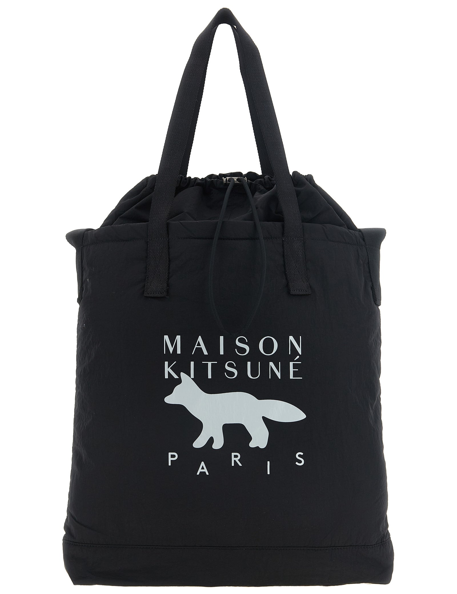 Maison Kitsuné Black Nylon Tote Bag