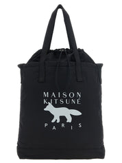 Maison Kitsuné Black Nylon Tote Bag