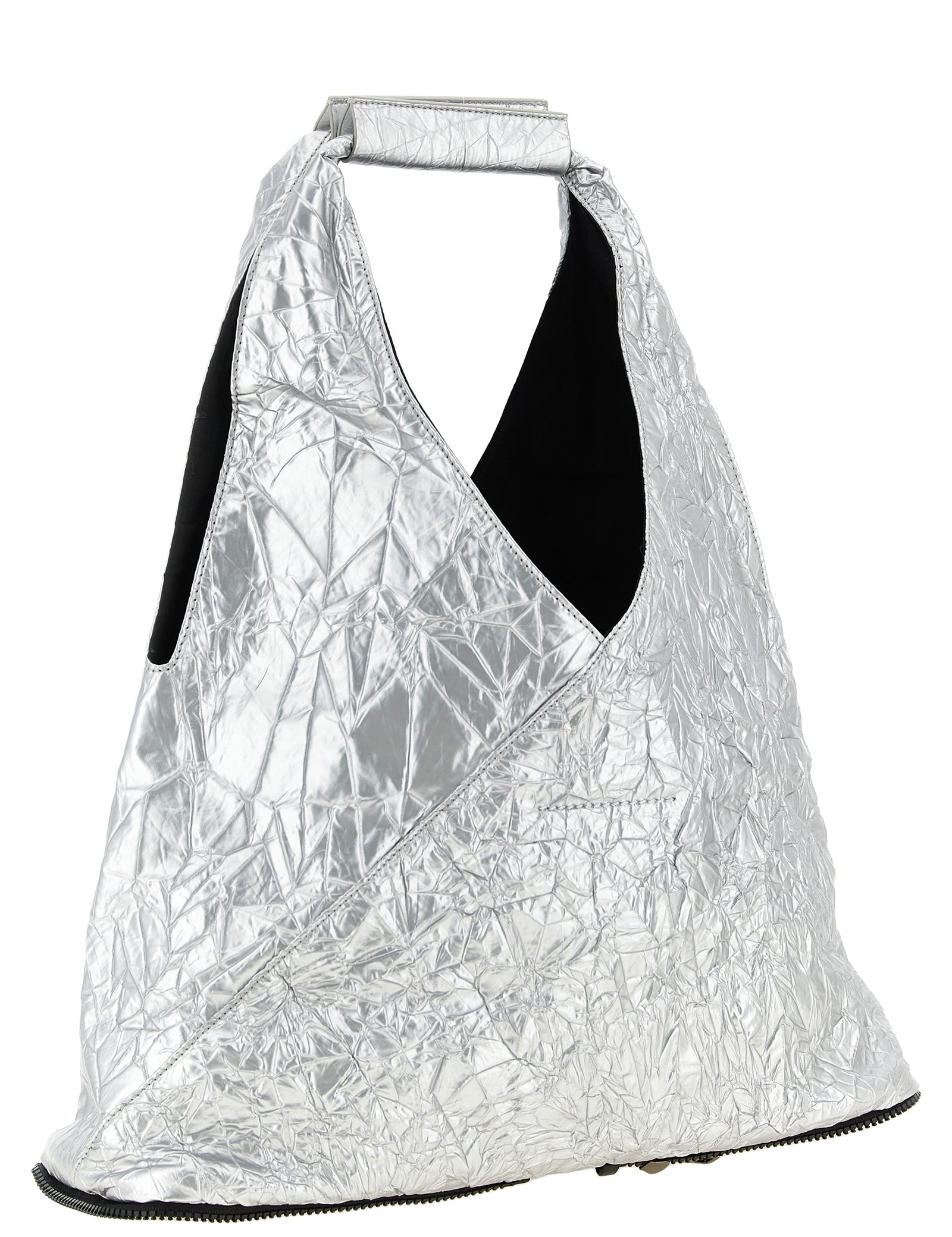 MM6 Maison Margiela Silver Polyethylene Tote Bag