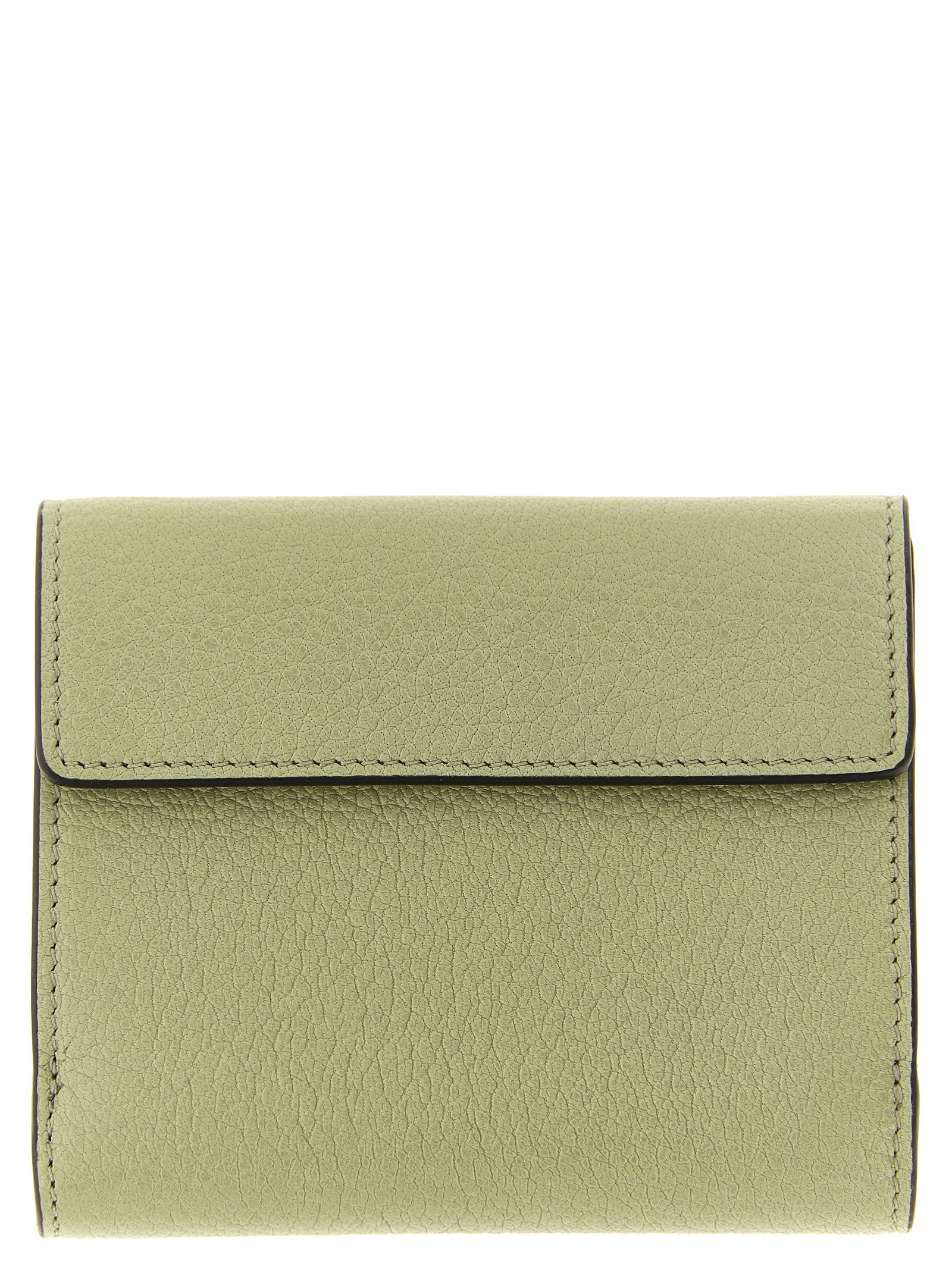 Chloé Sage Green Goat Leather Tri-fold Wallet