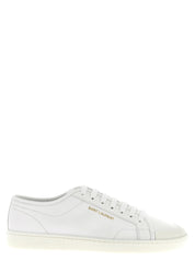 Saint Laurent White Calfskin Low Top Sneakers
