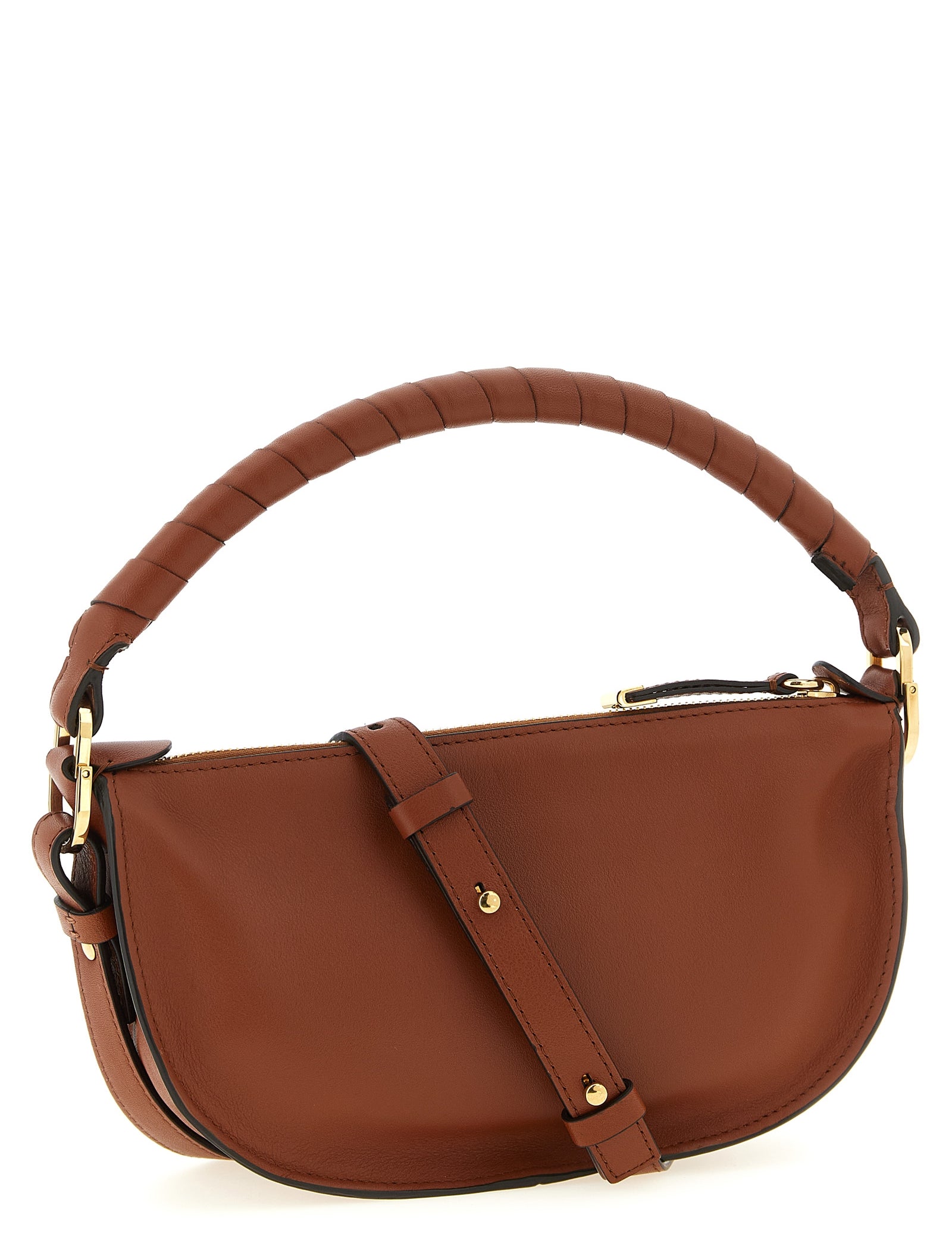 Chloé Brown Calfskin Leather Shoulder Bag