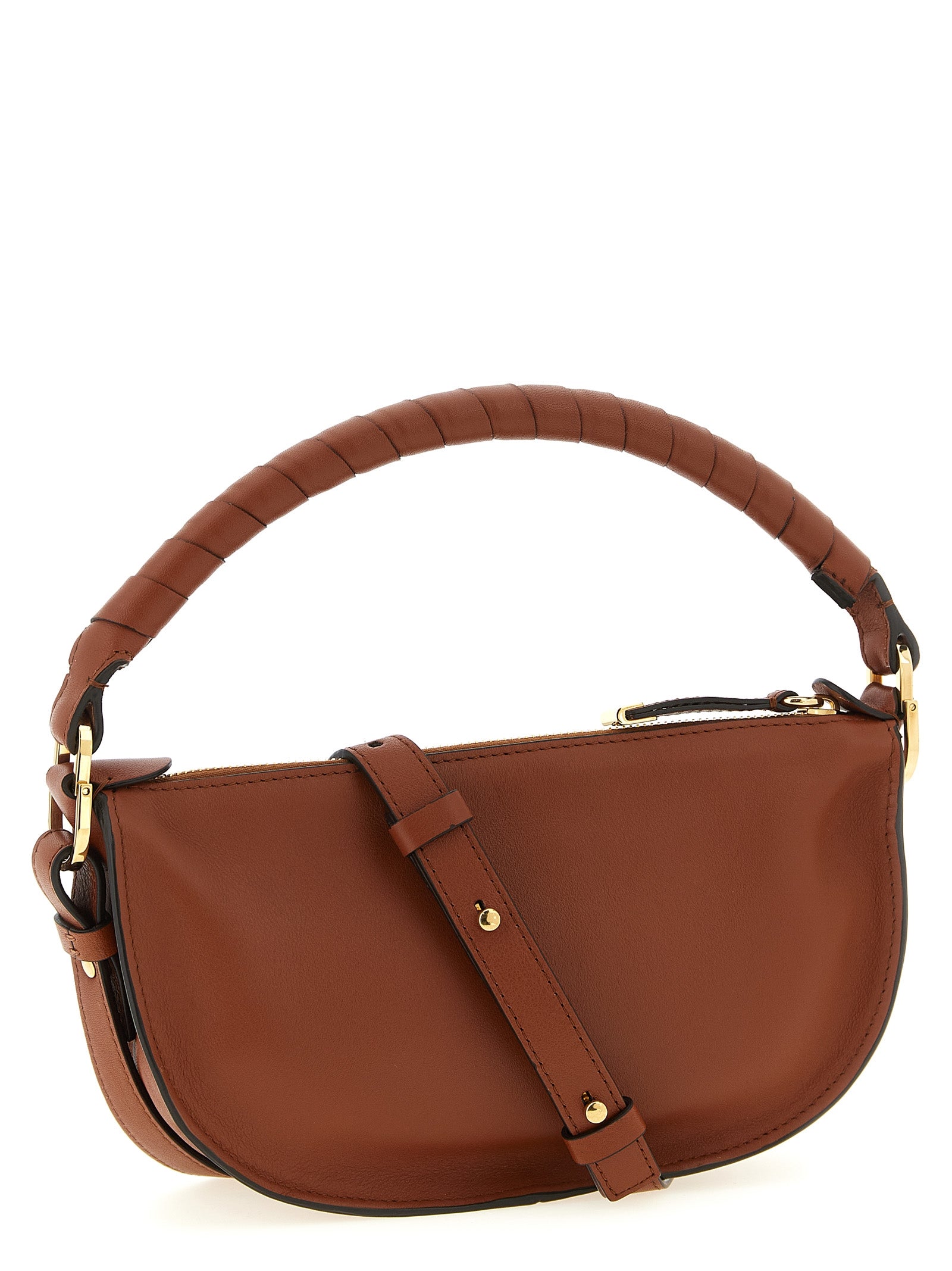 Chloé Brown Calfskin Leather Shoulder Bag