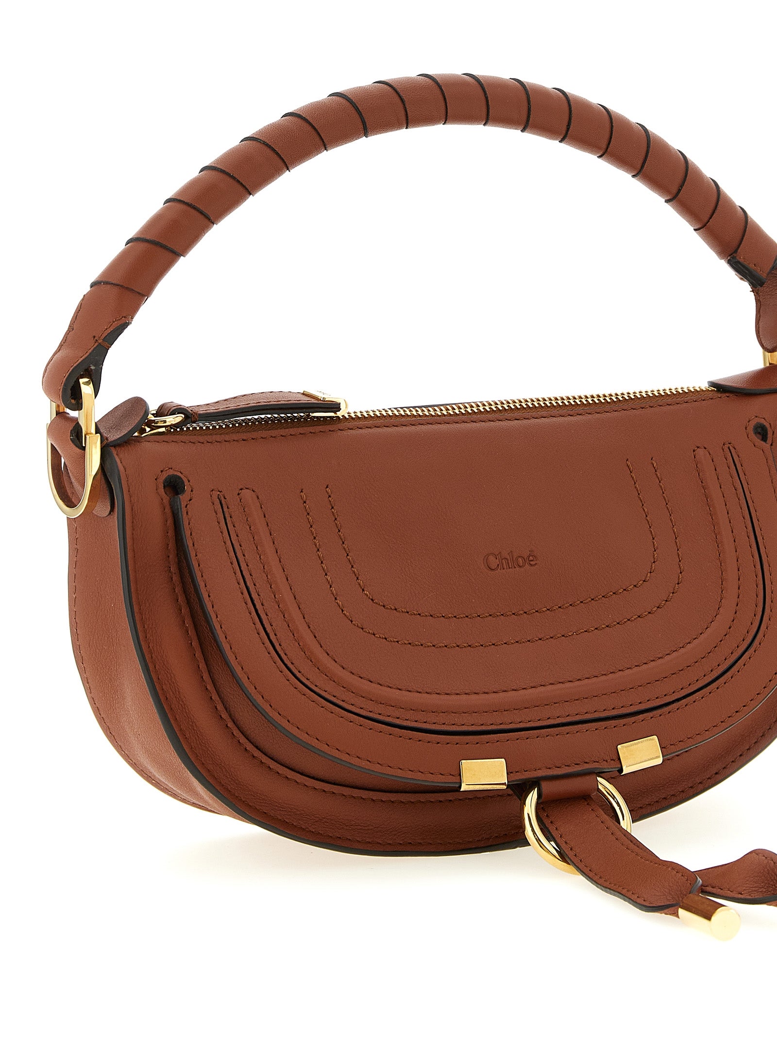 Chloé Brown Calfskin Leather Shoulder Bag