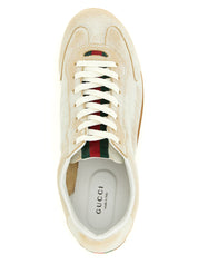 Gucci Beige Calfskin Low Top Sneakers