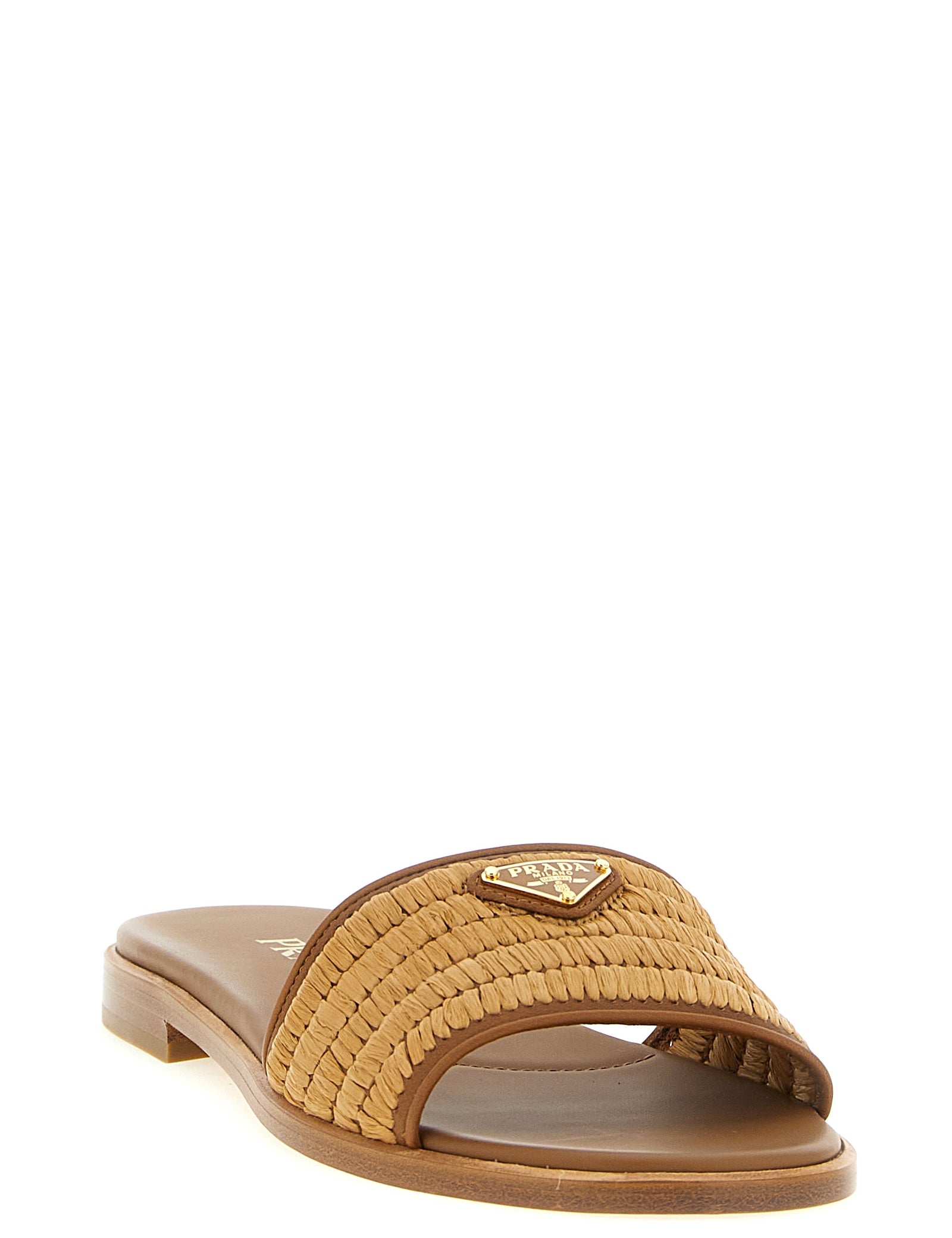 Prada Brown Viscose Slides