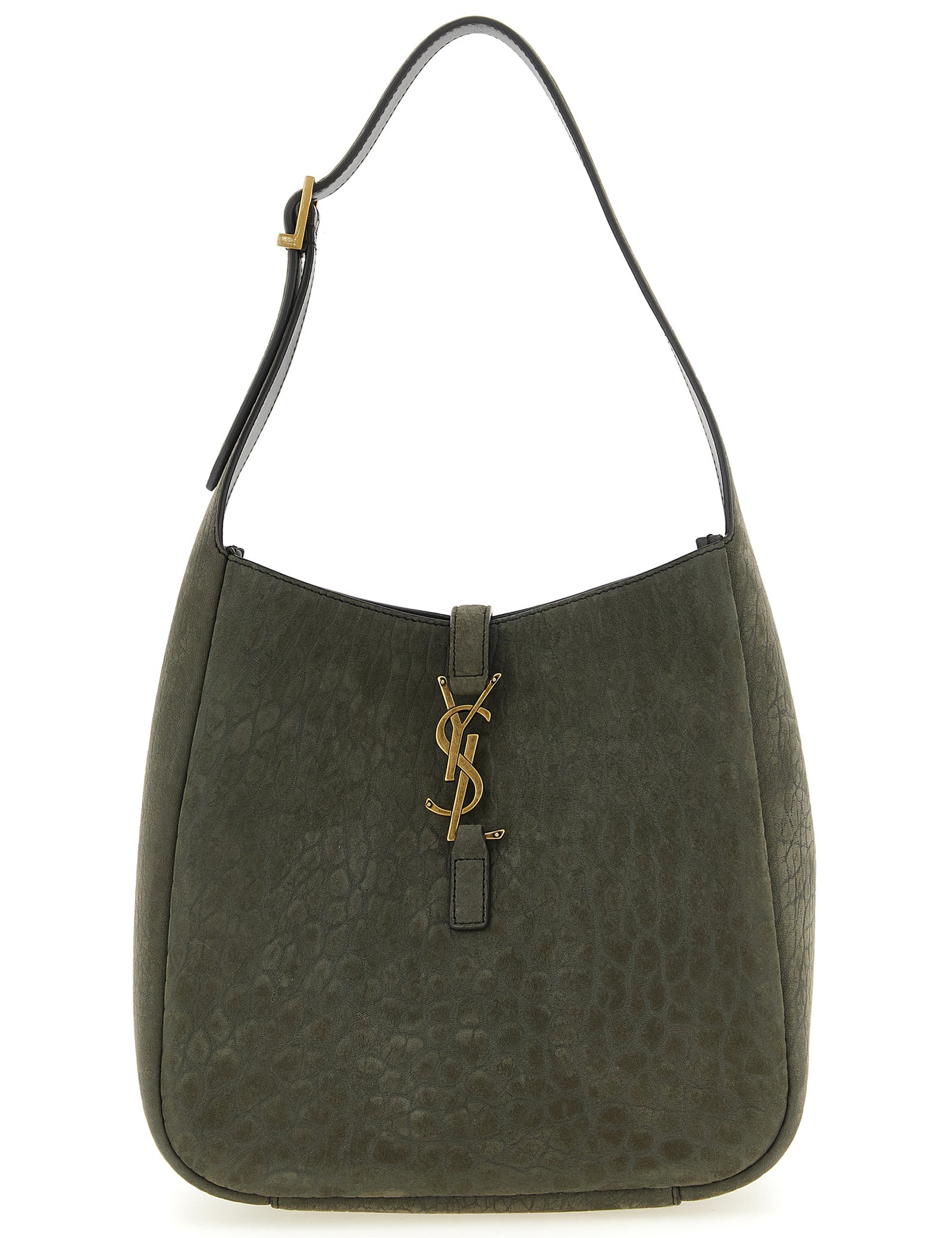Saint Laurent Gray Lamb Leather Shoulder Bags