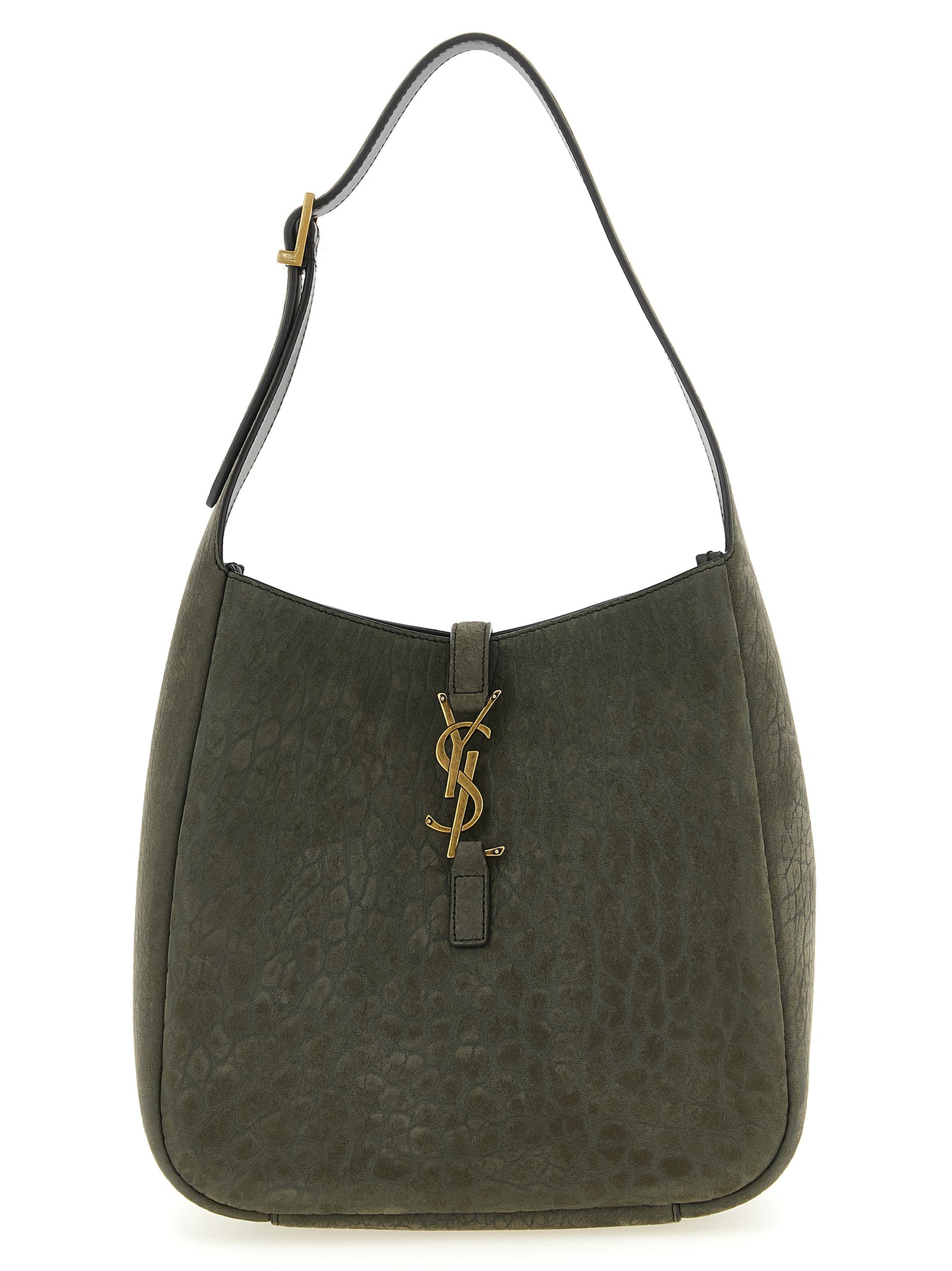 Saint Laurent Gray Lamb Leather Shoulder Bags