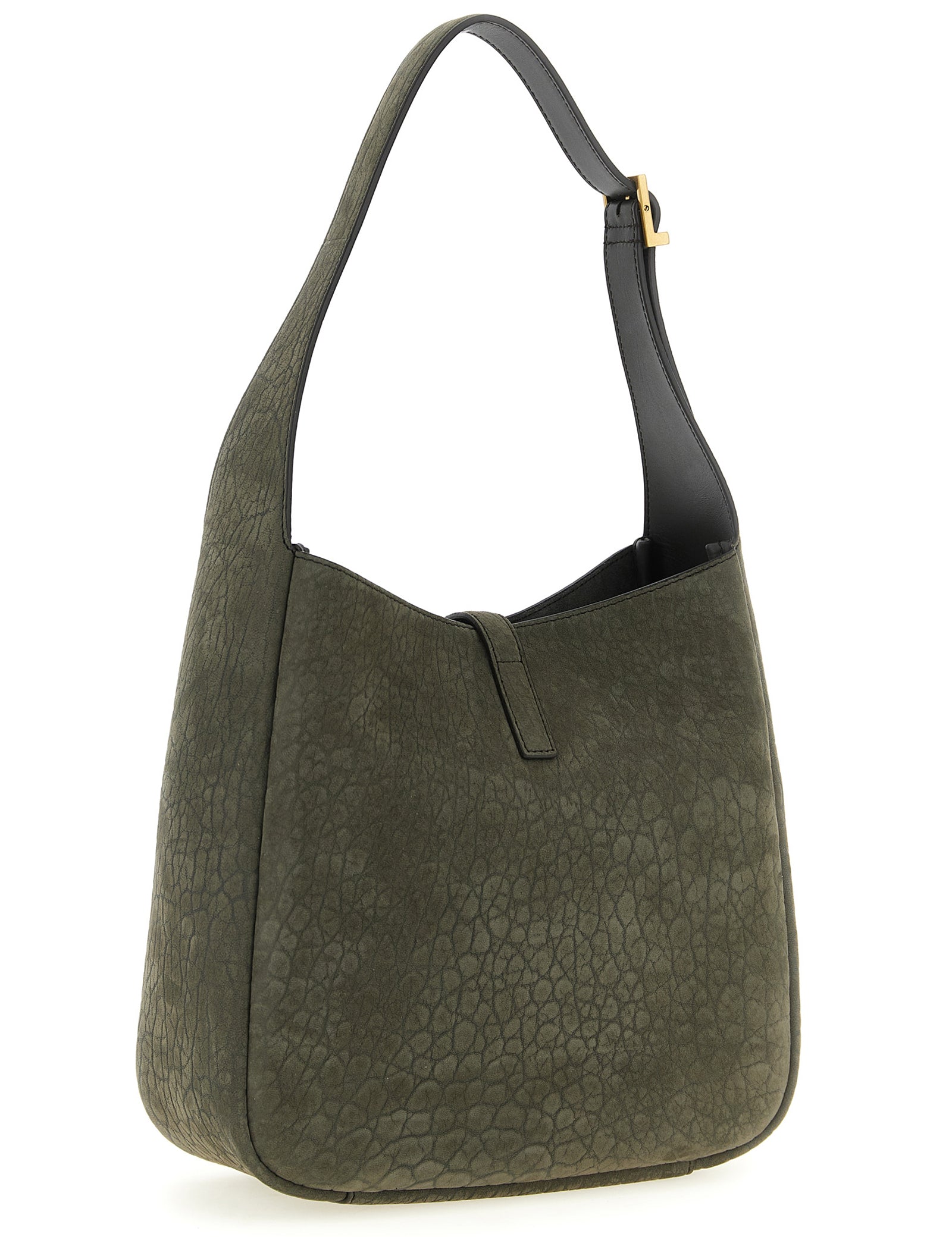 Saint Laurent Gray Lamb Leather Shoulder Bags