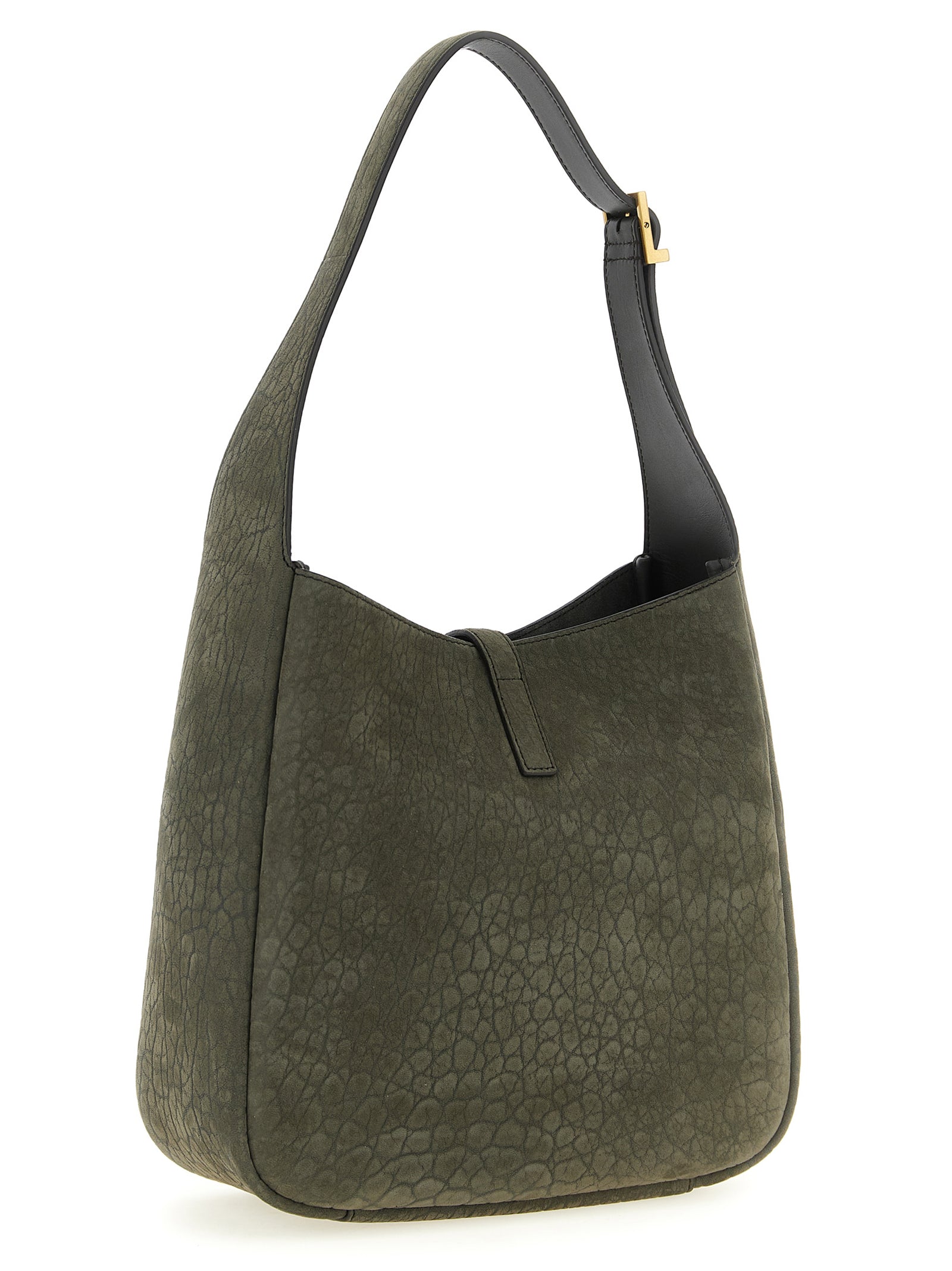 Saint Laurent Gray Lamb Leather Shoulder Bags