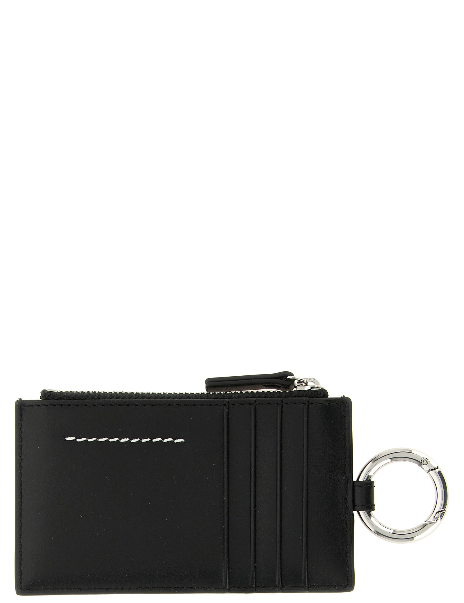 MM6 Maison Margiela Black Calfskin Wallets