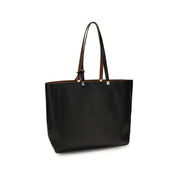 Valentino Garavani Black Calf Leather Tote Bag