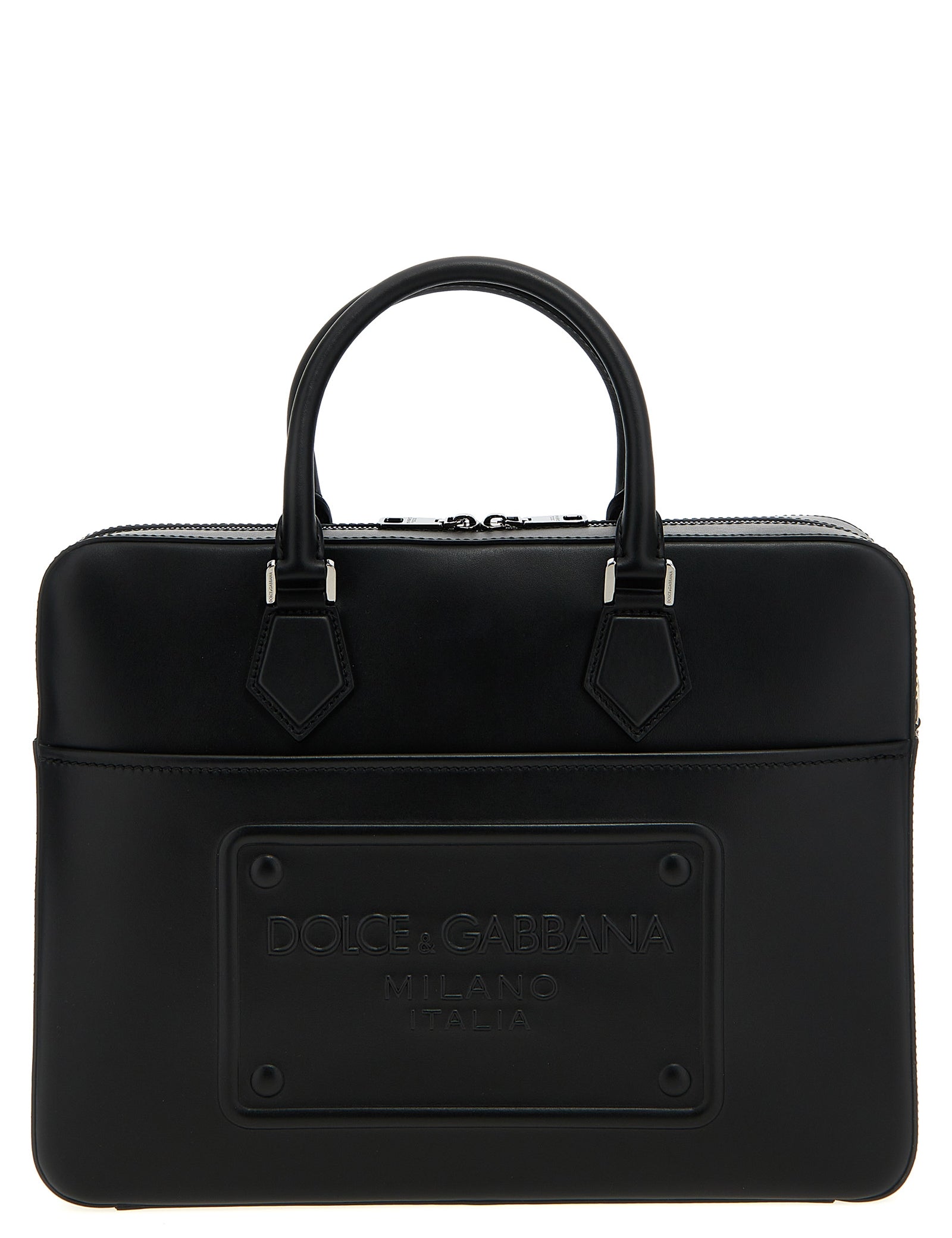 Dolce & Gabbana Black Lamb Leather Tote Bag
