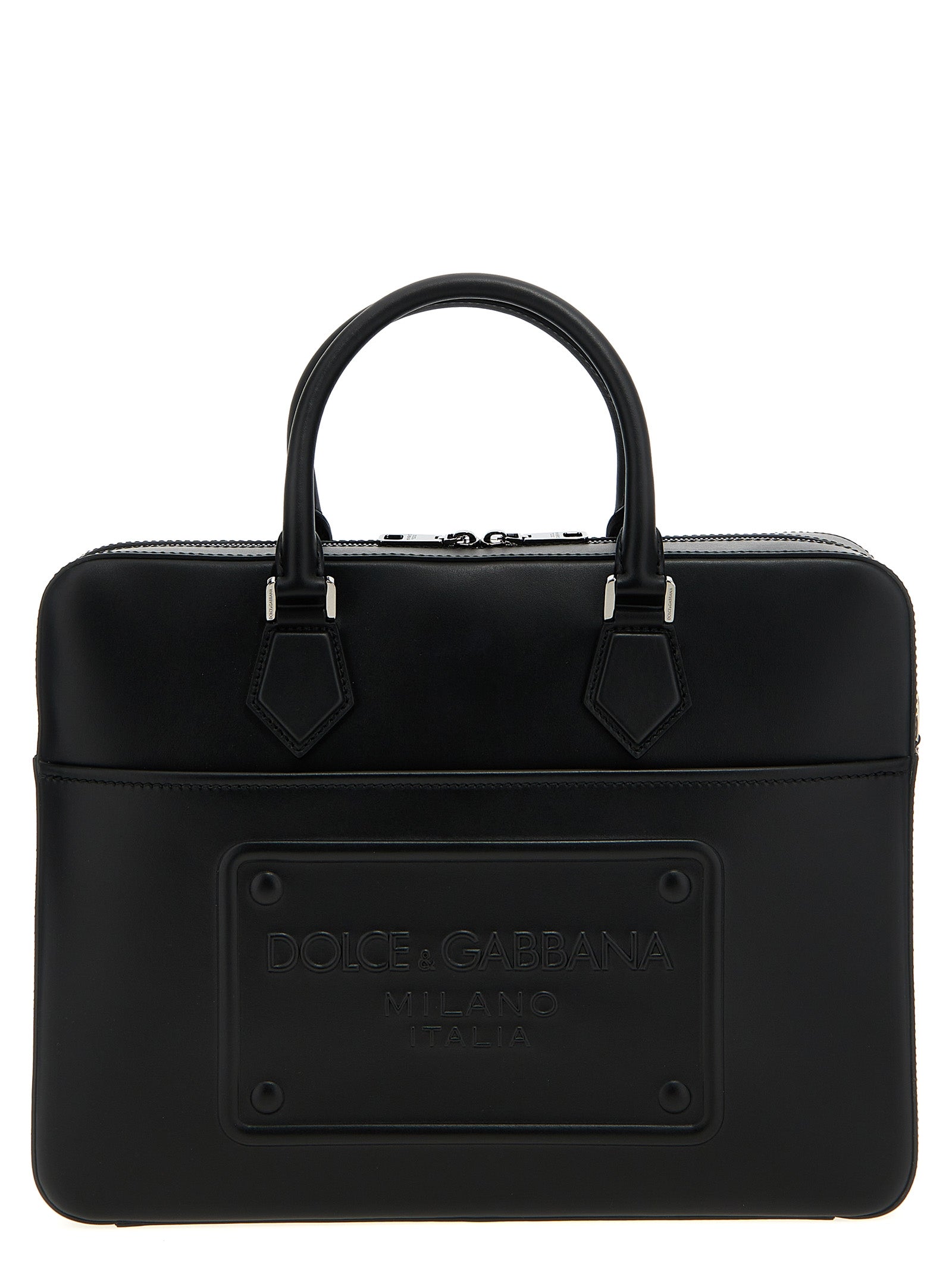 Dolce & Gabbana Black Lamb Leather Tote Bag