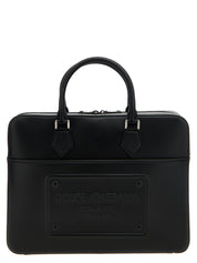 Dolce & Gabbana Black Lamb Leather Tote Bag