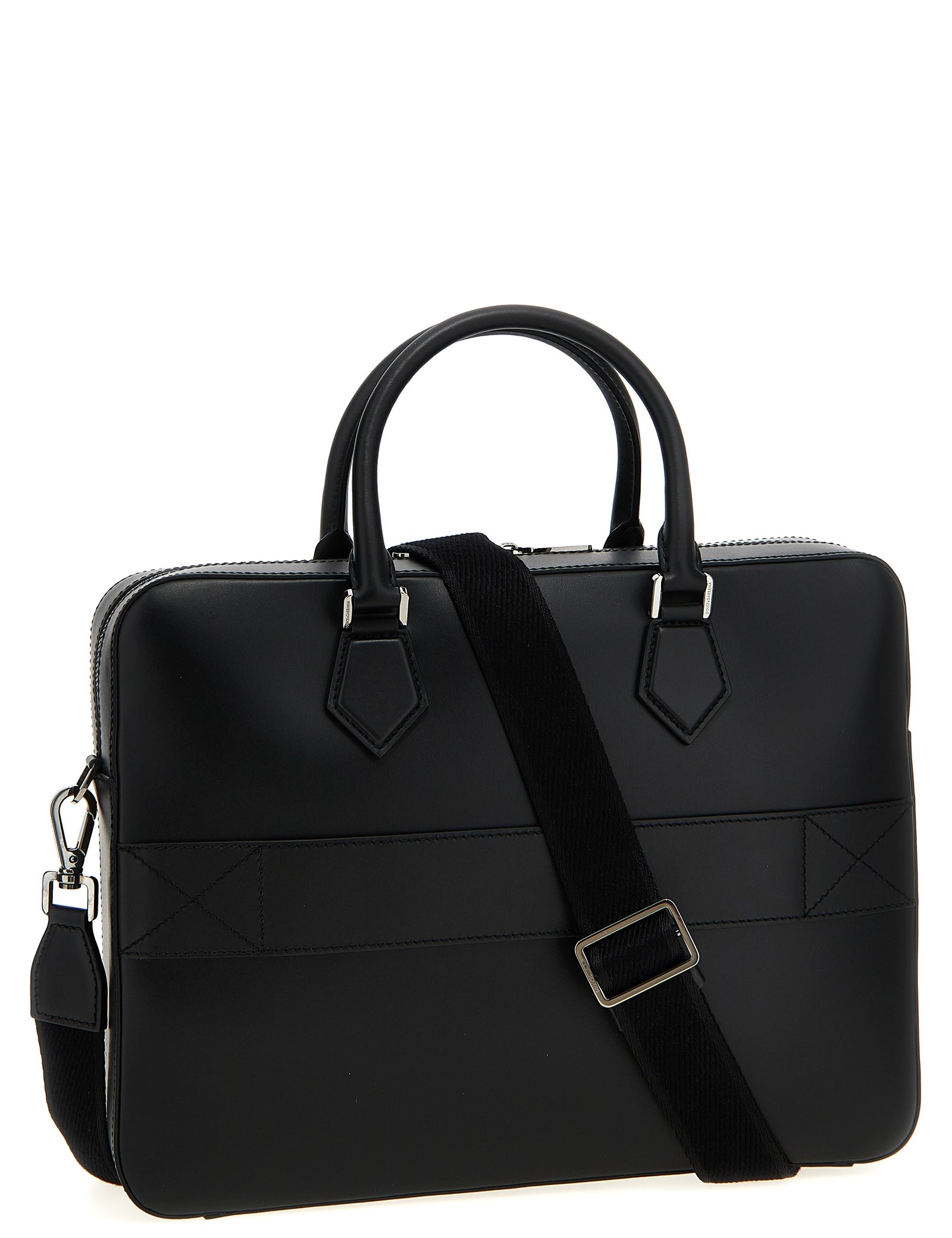 Dolce & Gabbana Black Lamb Leather Tote Bag