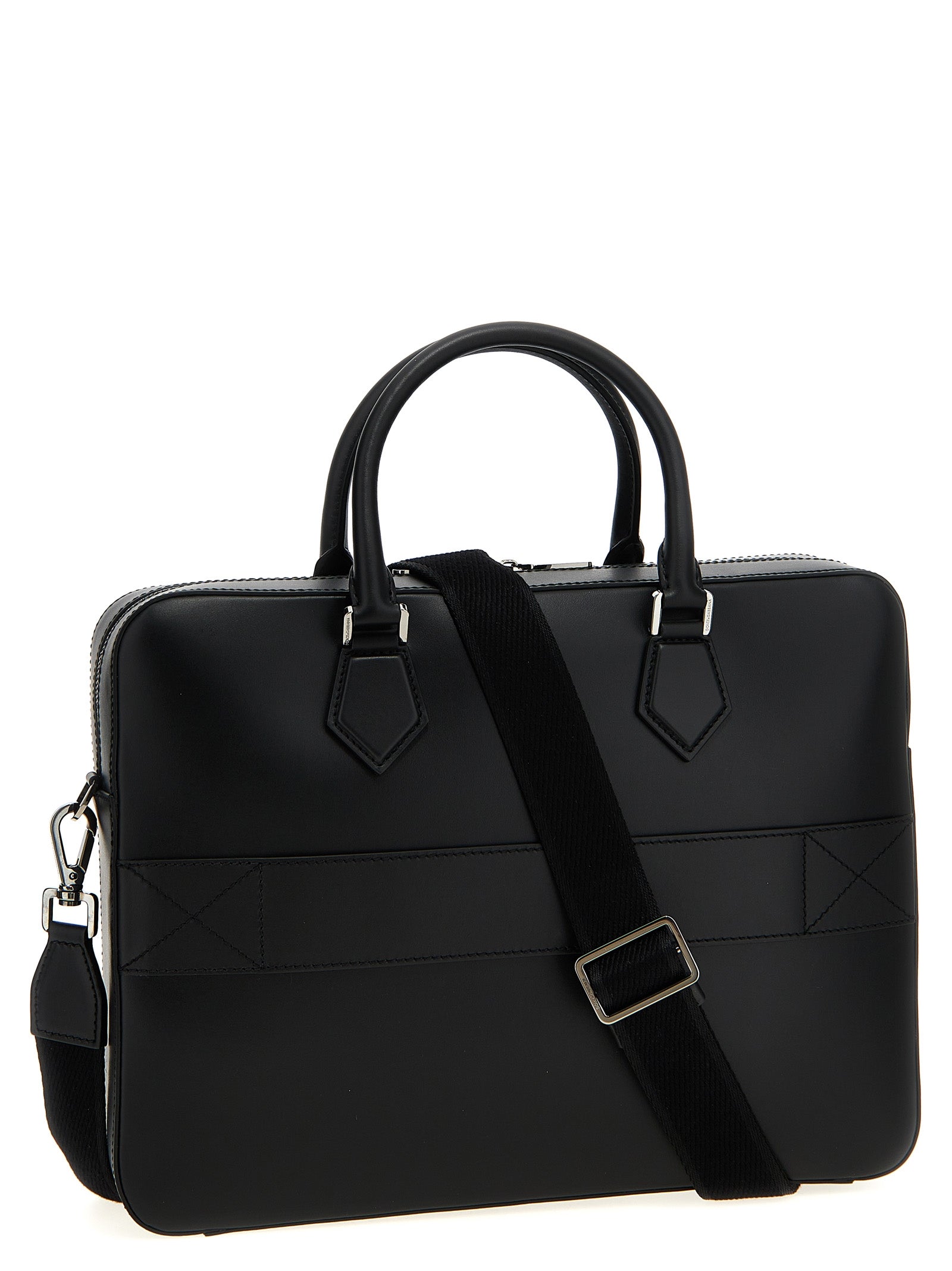 Dolce & Gabbana Black Lamb Leather Tote Bag