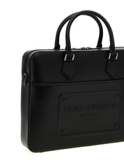 Dolce & Gabbana Black Lamb Leather Tote Bag