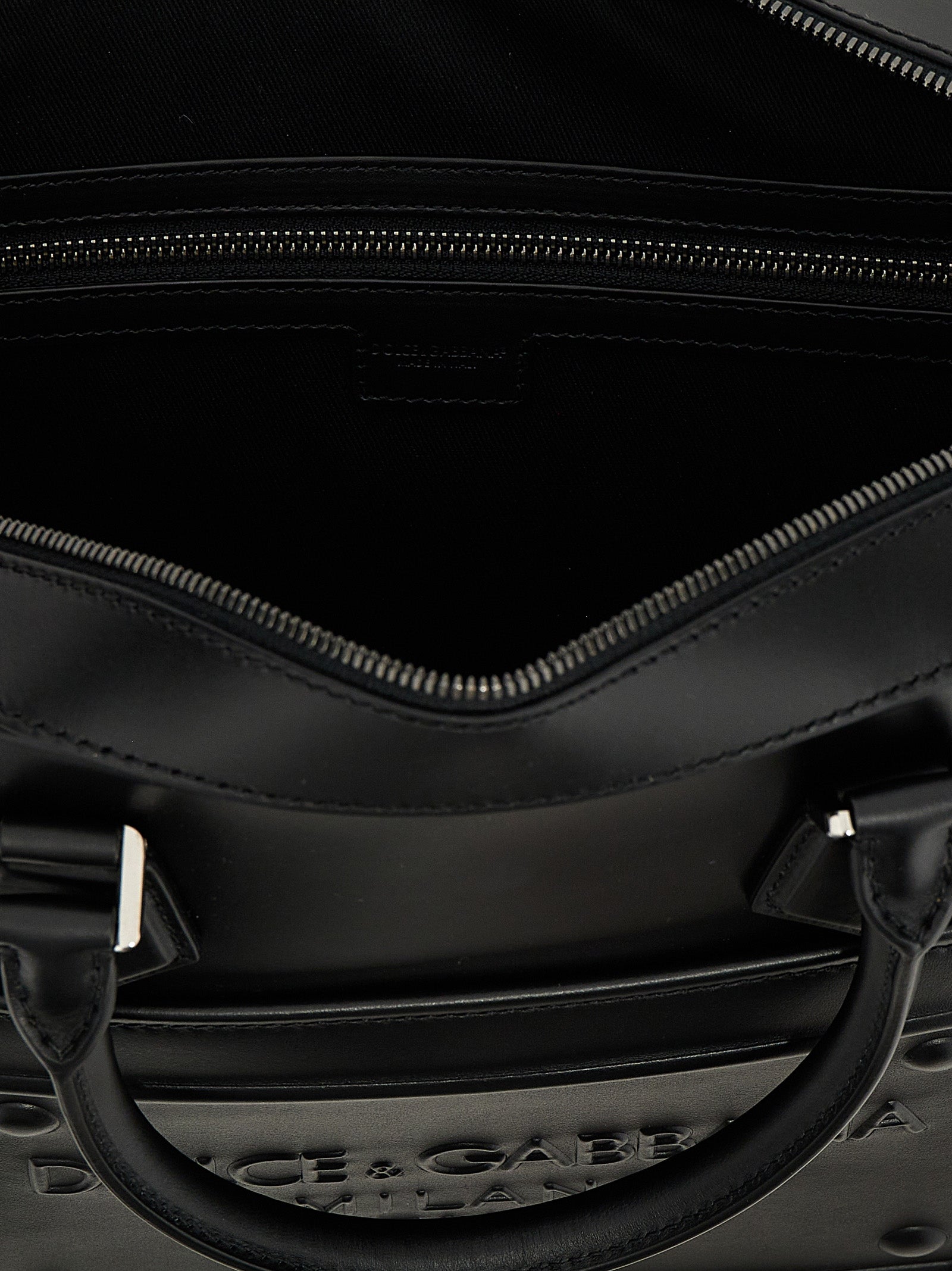 Dolce & Gabbana Black Lamb Leather Tote Bag