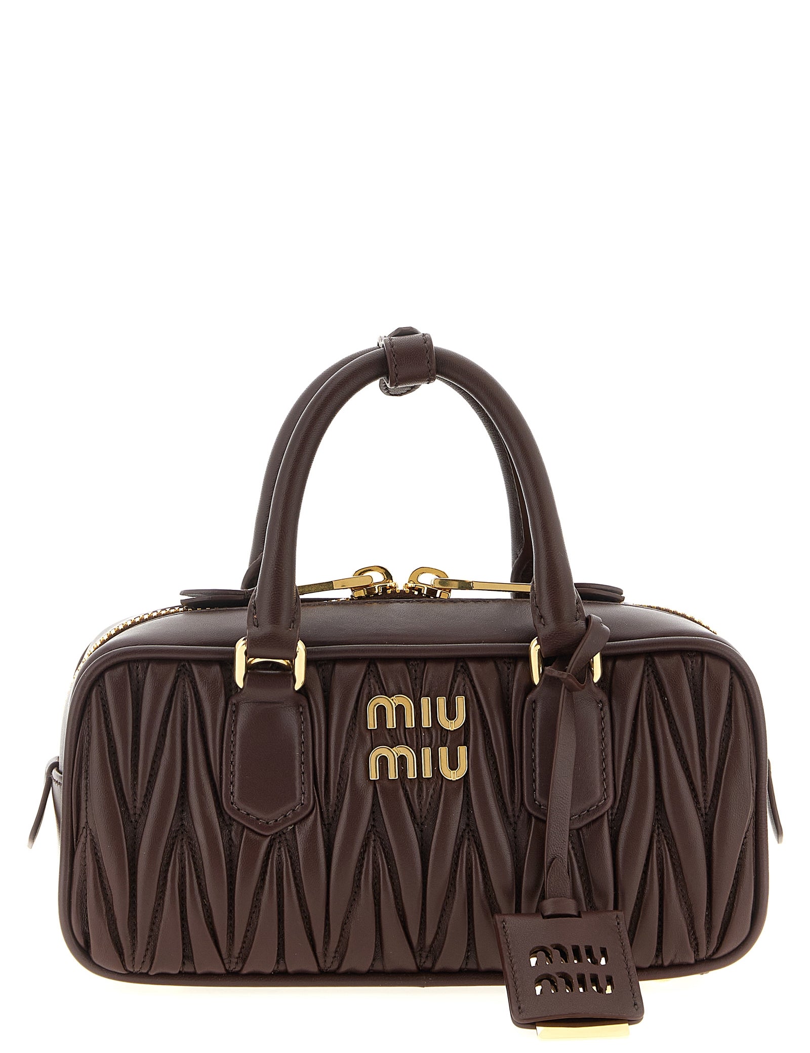 Miu Miu Brown Lamb Leather Handbag