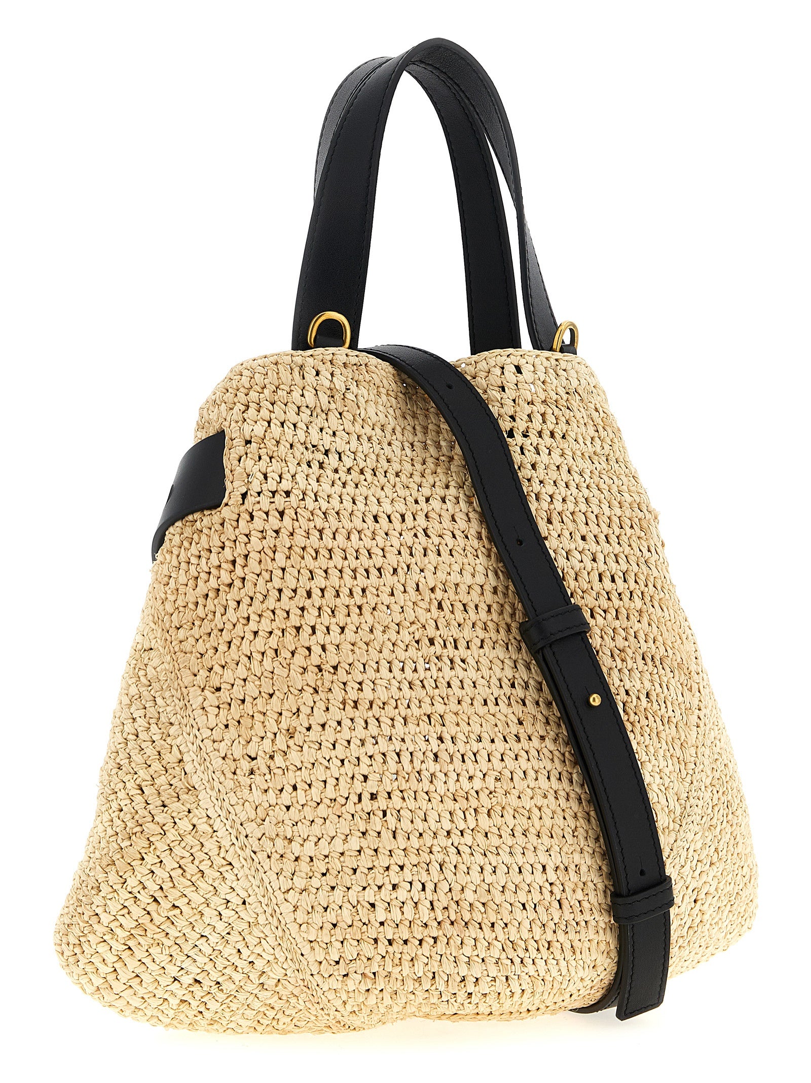 Loewe Beige Raffia Tote Bag
