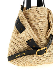 Loewe Beige Raffia Tote Bag