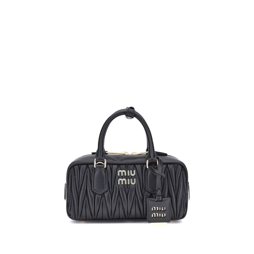 Miu Miu Black Calf Leather Shoulder Bag